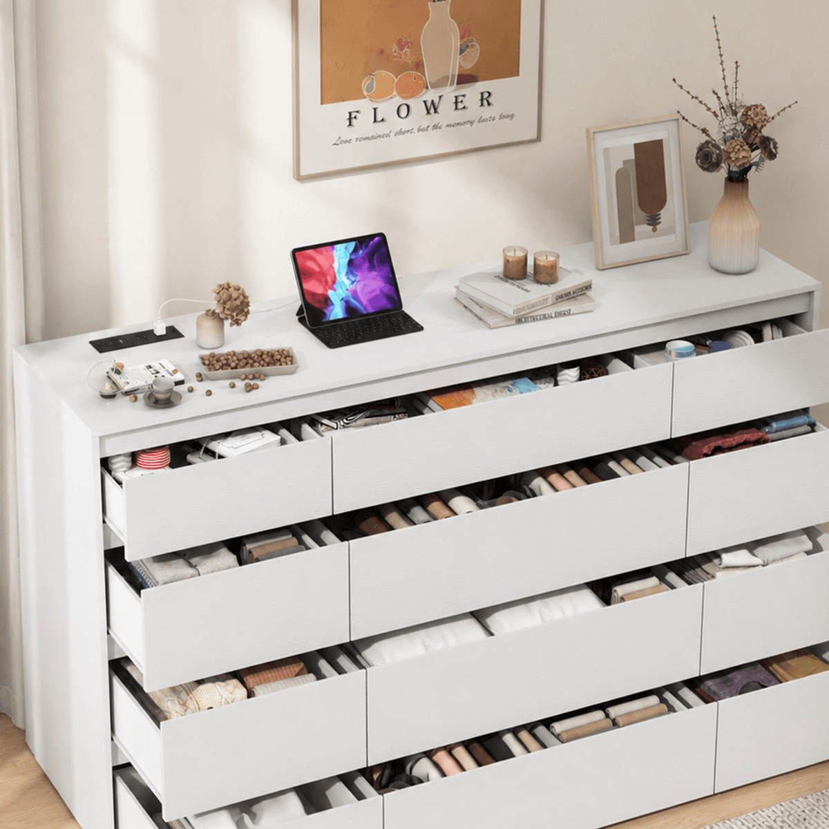 7/ 9/ 10/ 12 /18  Drawer Dresser Modern Chest of Drawers