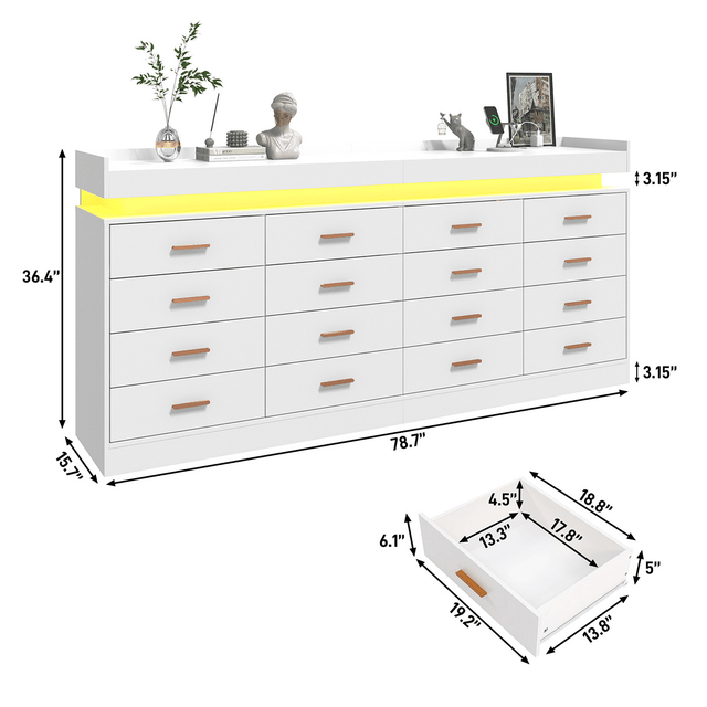 5/ 6/ 7/ 8/ 9/ 10/ 12/ 16 Drawer Dresser Modern Chest of Drawers
