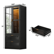 2 Doors Armoire Wardrobe Closet Freestanding