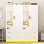 2 Doors Armoire Wardrobe Closet Freestanding