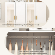 2 Doors Armoire Wardrobe Closet Freestanding