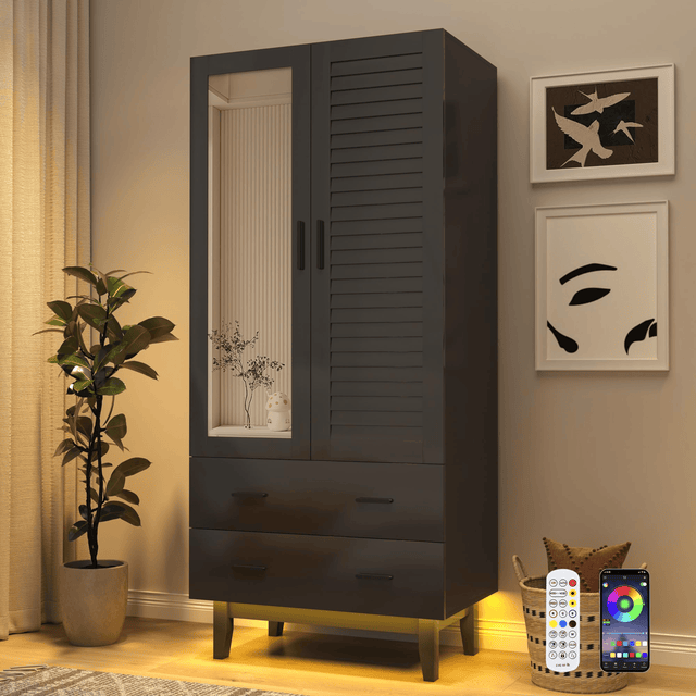 2/ 3/ 4 Doors Armoire Wardrobe Closet Freestanding