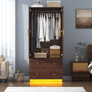 2 Doors Armoire Wardrobe Closet Freestanding