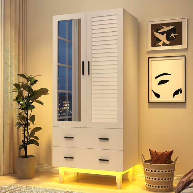 2/ 3/ 4 Doors Armoire Wardrobe Closet Freestanding
