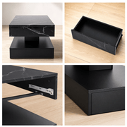39.4"/ 47.2" Coffee Table Modern LED with Storage