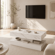 39.4"/ 47.2" Coffee Table Modern LED with Storage