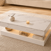 39.4"/ 47.2" Coffee Table Modern LED with Storage