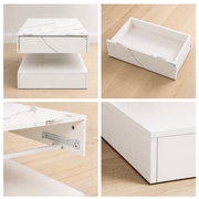 39.4"/ 47.2" Coffee Table Modern LED with Storage