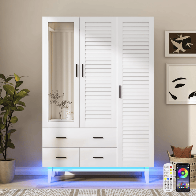 2/ 3/ 4 Doors Armoire Wardrobe Closet Freestanding