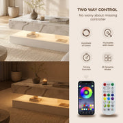 39.4"/ 47.2" Coffee Table Modern LED with Storage