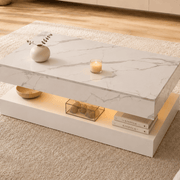 39.4"/ 47.2" Coffee Table Modern LED with Storage