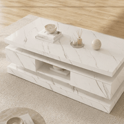 47" Coffee Table Modern LED with Storage