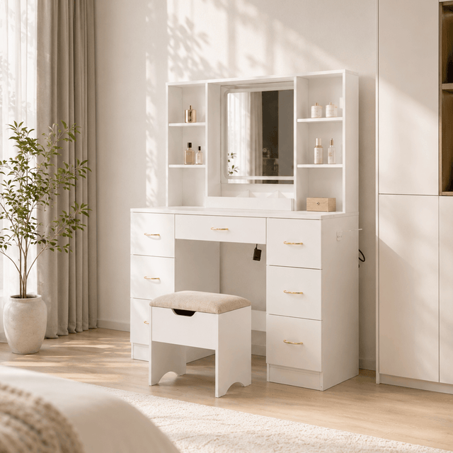 47" Large Modern Makeup Vanity Desk