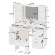 47" Large Modern Makeup Vanity Desk