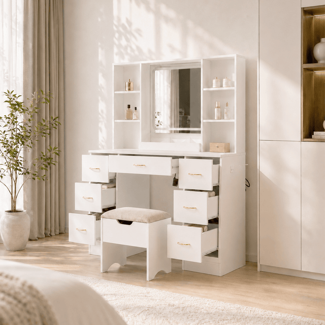 47" Large Modern Makeup Vanity Desk
