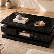 47" Coffee Table Modern LED with Storage
