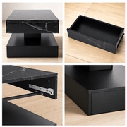 39.4"/ 47.2" Coffee Table Modern LED with Storage