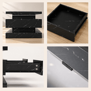 47" Coffee Table Modern LED with Storage