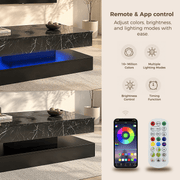 39"/47" Large Lift Top Coffee Table Modern LED with Storage