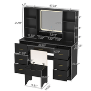 47" Large Modern Makeup Vanity Desk