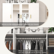 4 Doors Armoire Wardrobe Closet Freestanding