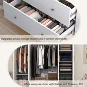 4 Doors Armoire Wardrobe Closet Freestanding
