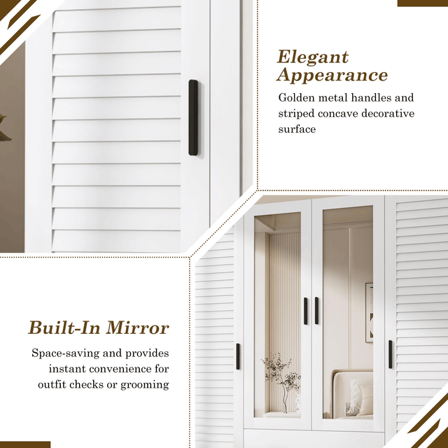 2/ 3/ 4 Doors Armoire Wardrobe Closet Freestanding