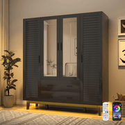 2/ 3/ 4 Doors Armoire Wardrobe Closet Freestanding