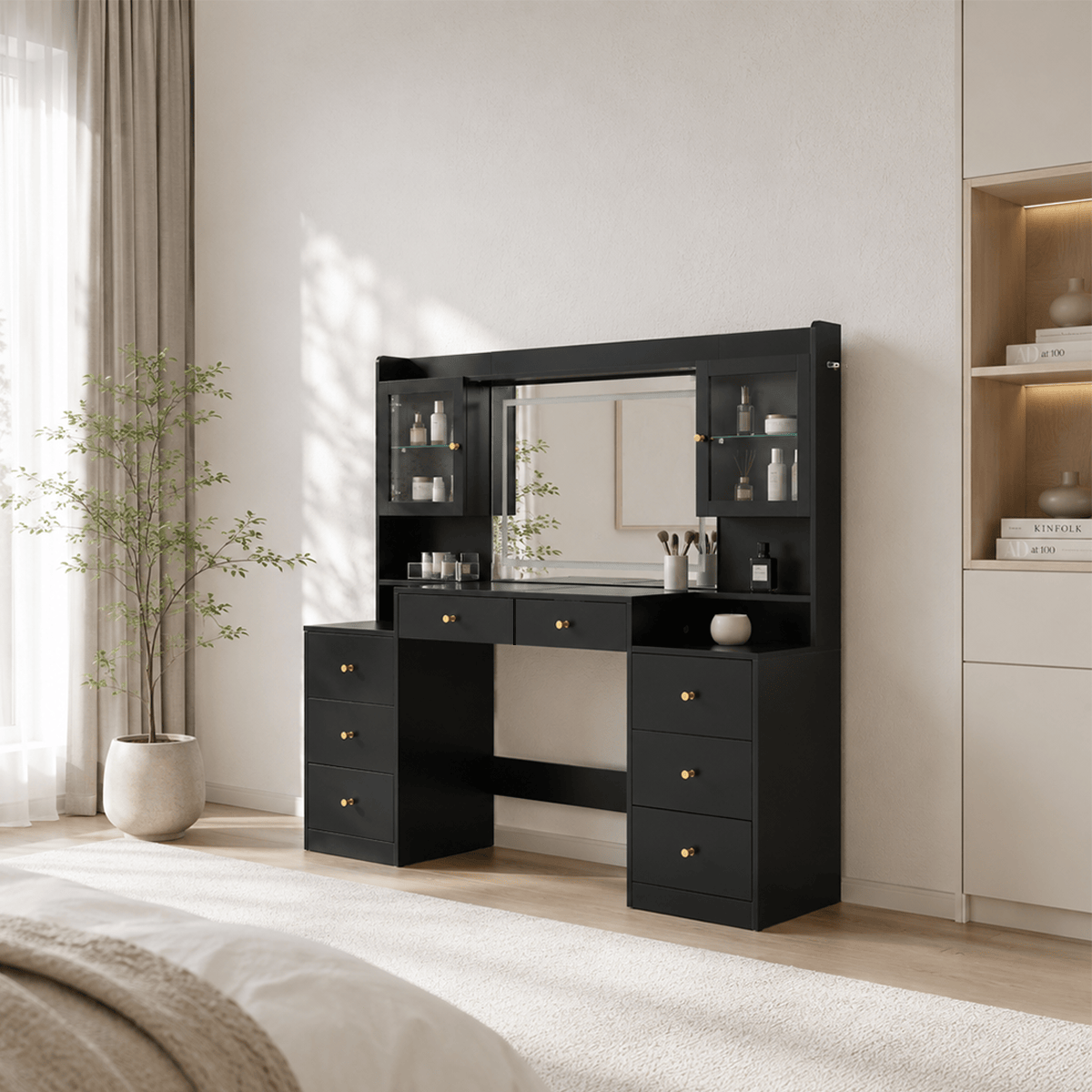 62" Large Modern Makeup Vanity Desk
