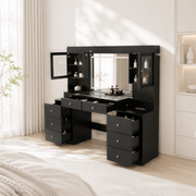 62" Large Modern Makeup Vanity Desk