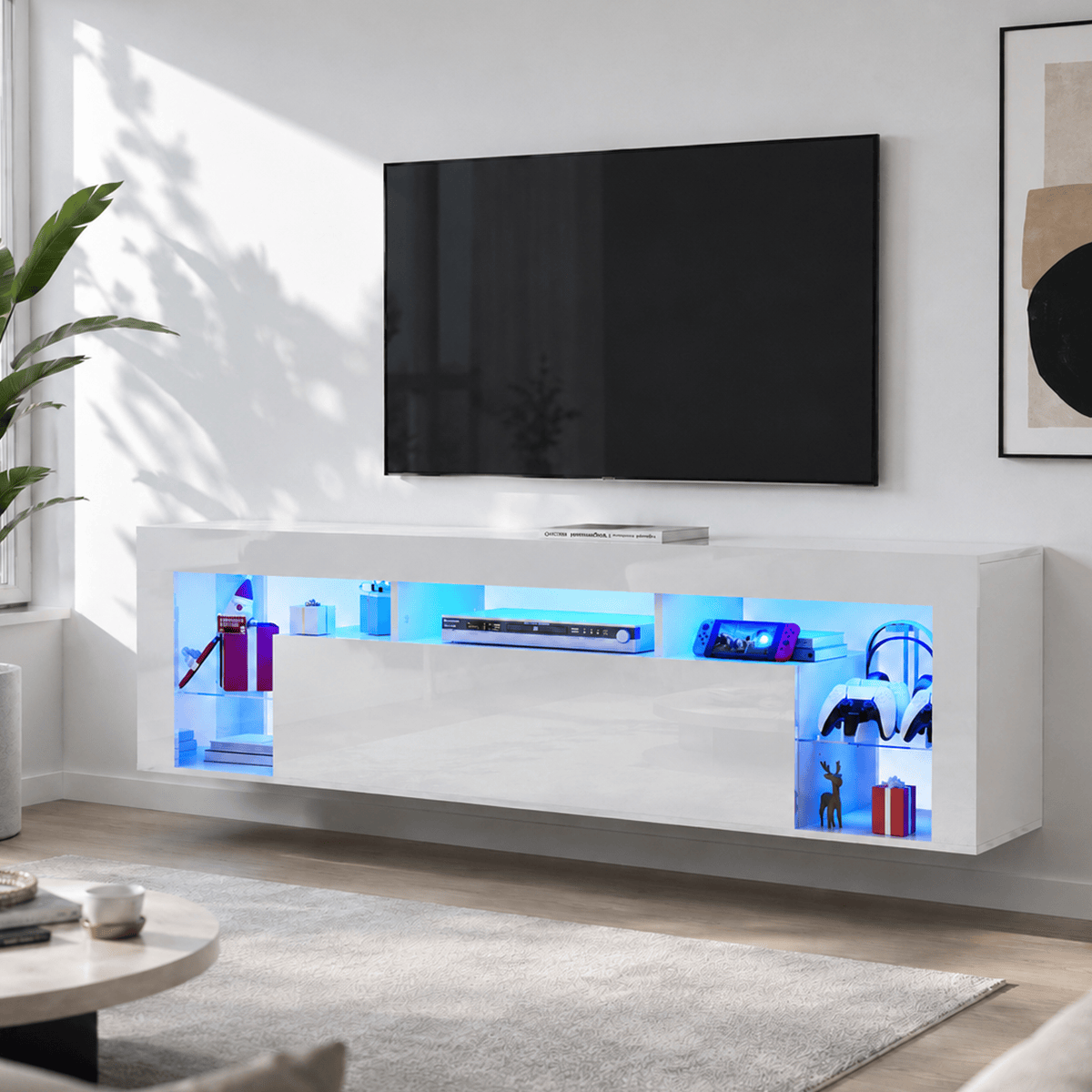 63" Floating LED TV Stand for 75inch TV