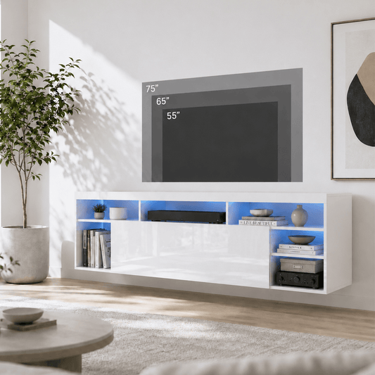 63" Floating LED TV Stand for 75inch TV