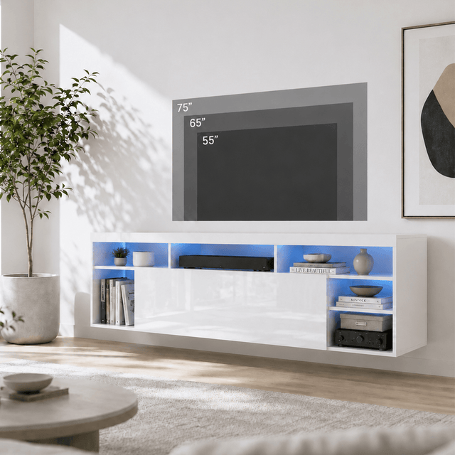 63" Floating LED TV Stand for 75inch TV