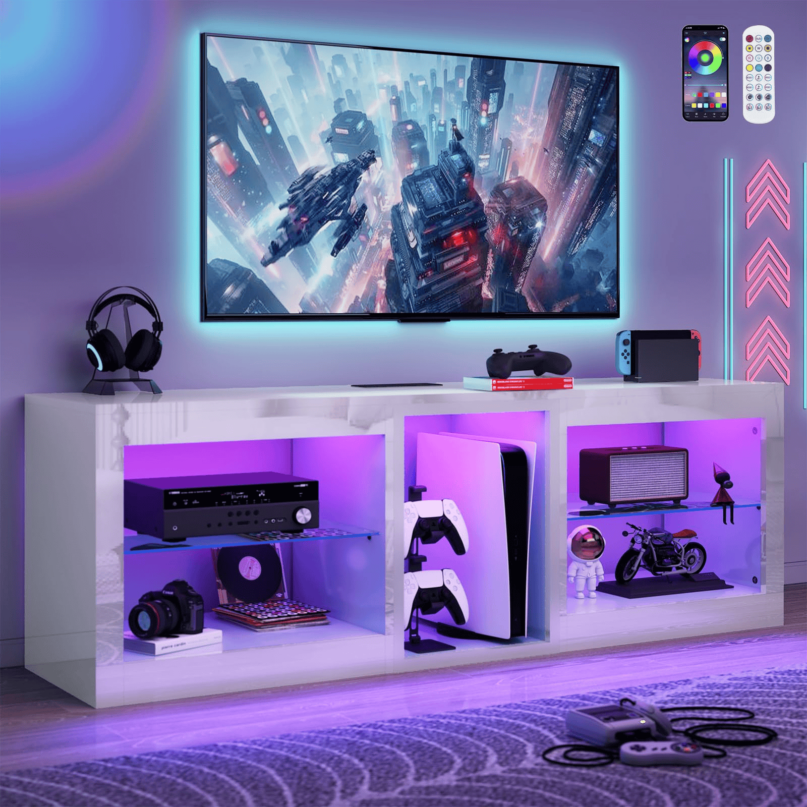 55"/ 63"/ 71" TV Stand for 60-70 Inch TV