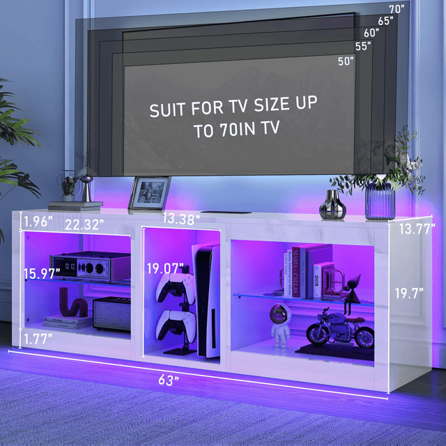 55"/ 63"/ 71" TV Stand for 60-70 Inch TV