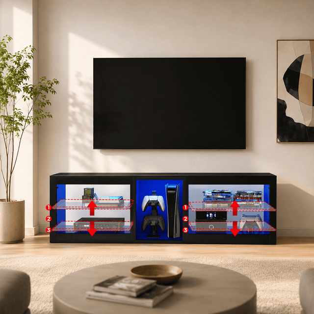 55"/ 63"/ 71" TV Stand for 60-70 Inch TV