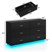 6/ 12 Drawer Dresser Modern Chest of Drawers