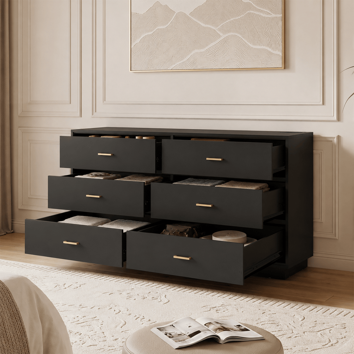 6/ 12 Drawer Dresser Modern Chest of Drawers