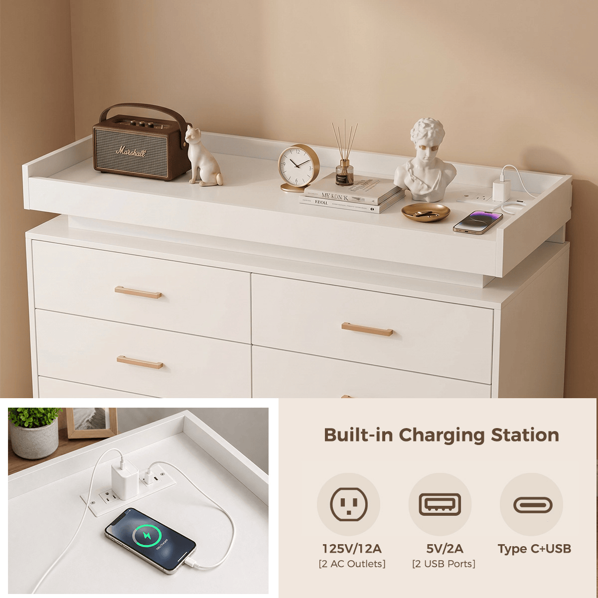 5/ 6/ 7/ 8/ 9/ 10/ 12/ 16 Drawer Dresser Modern Chest of Drawers
