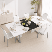 7-Piece Rectangle Wood  Kitchen Dining Table Set