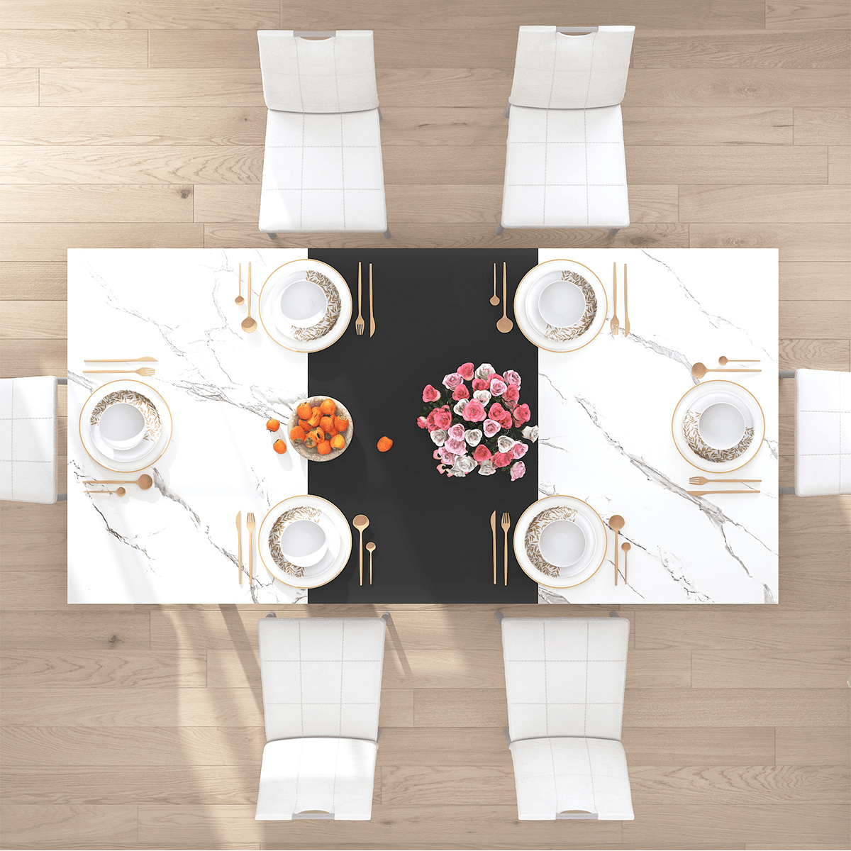 7-Piece Rectangle Wood  Kitchen Dining Table Set