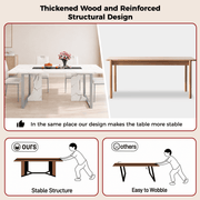 7-Piece Rectangle Wood  Kitchen Dining Table Set