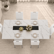 7-Piece Rectangle Wood  Kitchen Dining Table Set