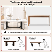 7-Piece Rectangle Wood  Kitchen Dining Table Set