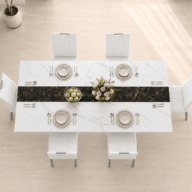 7-Piece Rectangle Wood  Kitchen Dining Table Set