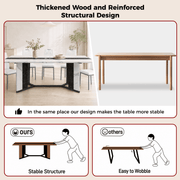 7-Piece Rectangle Wood  Kitchen Dining Table Set