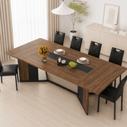 78"/ 94" 7-Piece Rectangle Wood  Kitchen Dining Table Set