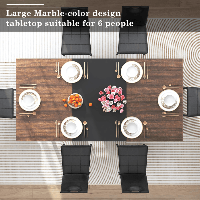70" Rectangle Wood Kitchen Dining Room Table