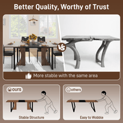 70" Rectangle Wood Kitchen Dining Room Table