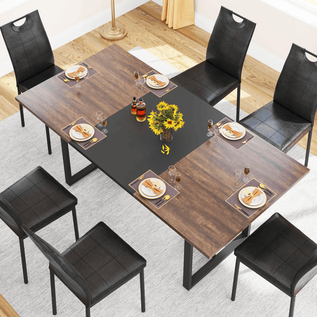 70" Rectangle Wood Kitchen Dining Room Table